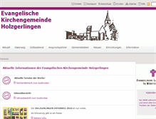 Tablet Screenshot of ev-kirche-holzgerlingen.de